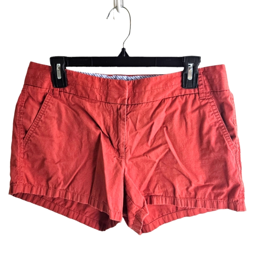 J Crew Orange Chino Shorts Sz 8